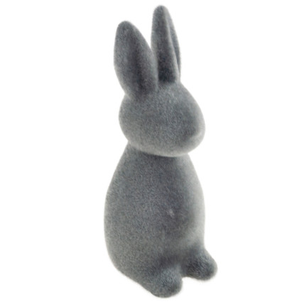 TG63559-6 VELOURS HASE KANINCHEN BEFLOCKT OSTERN ORNAMENT DEKOR