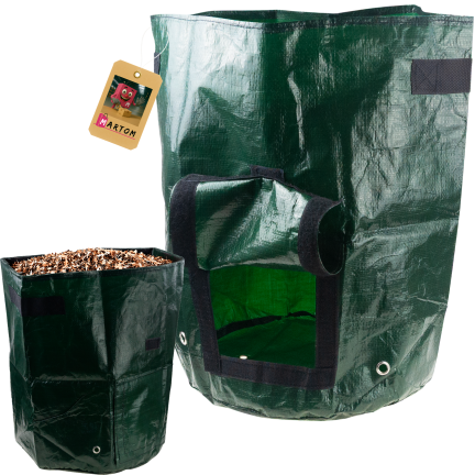 TG63741 Gartensack für Kompost, Abfall und Bepflanzung mit Tragegriff, 35 x 45 cm