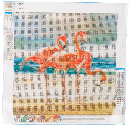 TG64203-13 DIAMANT-MOSAIK DIAMANT MALEREI FLAMINGI VÖGEL 5D