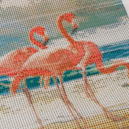TG64203-13 DIAMANT-MOSAIK DIAMANT MALEREI FLAMINGI VÖGEL 5D