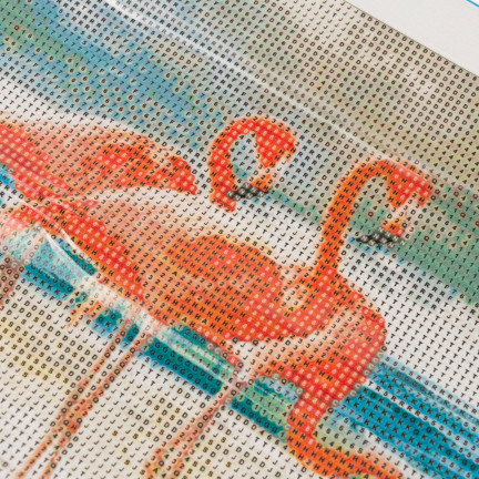 TG64203-13 DIAMANT-MOSAIK DIAMANT MALEREI FLAMINGI VÖGEL 5D