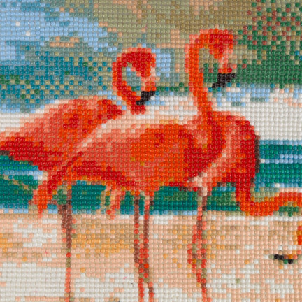 TG64203-13 DIAMANT-MOSAIK DIAMANT MALEREI FLAMINGI VÖGEL 5D