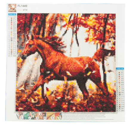 TG64203-15 DIAMANT-STICKEREI PFERD 3D DIAMANT-MALEREI