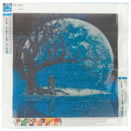 TG64203-16 DIAMANT-STICKEREI MALEREI 3D MOND