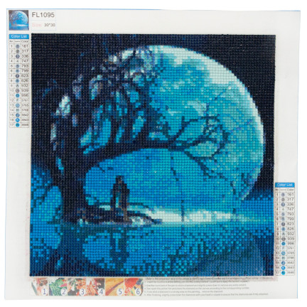 TG64203-16 DIAMANT-STICKEREI MALEREI 3D MOND