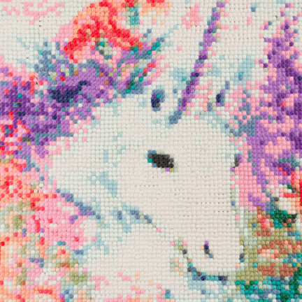 TG64203-3 DIAMANT-STICKEREI MALEREI 3D EINHORN