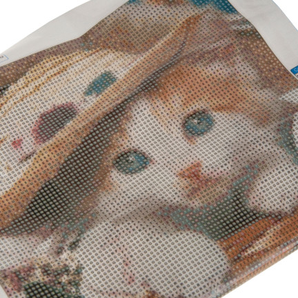 TG64203-5 DIAMANT-STICKEREI KITTY KATZE 3D MALEREI