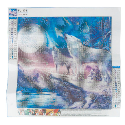 TG64203-6 DIAMANT-STICKEREI WÖLFE 3D DIAMANT MALEREI BILD
