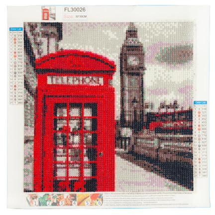 TG64203-8 DIAMANTSTICKEREI 3D LONDONER DIAMANTENMALEREI