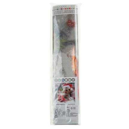 TG64203-9 DIAMANT-STICKEREI WEIHNACHTEN HÜNDCHEN 3D MALEREI