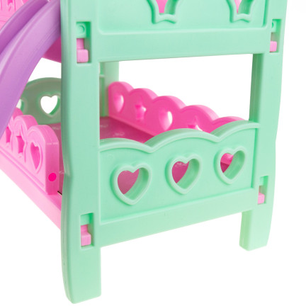 TG64205 PUPPEN ETAGENBETT LEITER SCHIEBE SPIELZEUG DOPPELT ZWILLINGE
