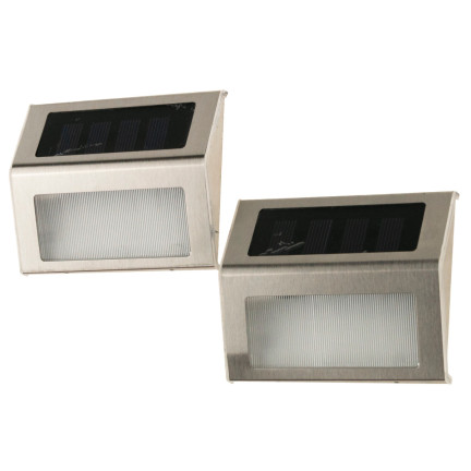 TG64419 HALOGENLAMPE SOLAR LED WANDLAMPE DÄMMERUNGSSENSOR 2PCS FASSADENPANEL