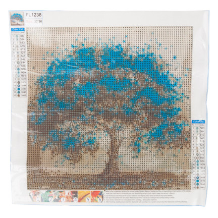 TG64203-14 DIAMANT EMBROiderie Diamant Malerei Diamant Baum Mosaik BLAU 5D