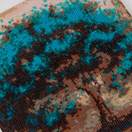 TG64203-14 DIAMANT EMBROiderie Diamant Malerei Diamant Baum Mosaik BLAU 5D