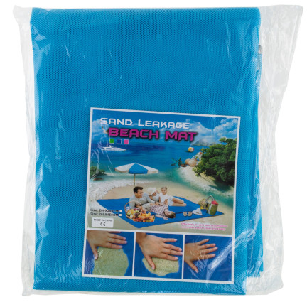 TG64477 Strand Stranddecke XXL 200x150 SAND FREE mit Haken