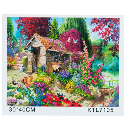 TG64616-3 Gerahmtes Gemälde ohne Bordüren 30x40 Landhaus