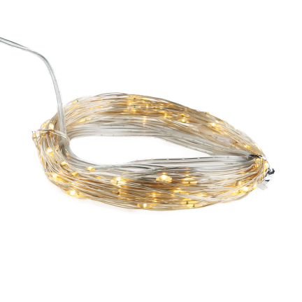 TG64619 Lichterketten, Solar Garten, Draht 100 led warm