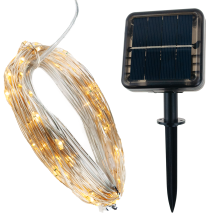 TG64619 Lichterketten, Solar Garten, Draht 100 led warm