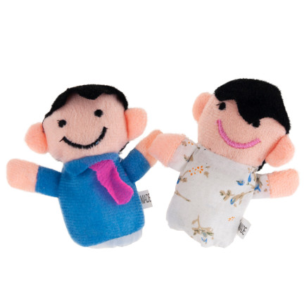 TG64628 Plüsch-Fingerpuppen, 6 Stück, Familie, Theater-Set, Fingerpuppen