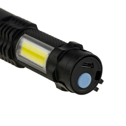 TG64636 TACTICAL LED ZOOM CREE DIODA Q5 Taschenlampe mit USB + Tasche