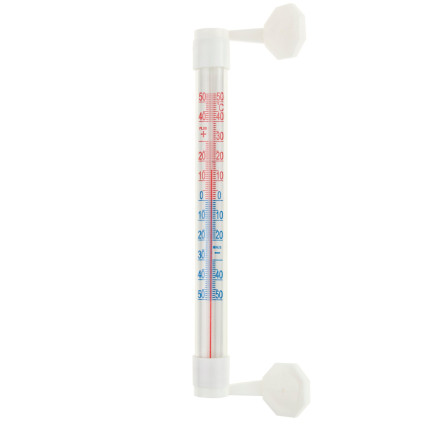 TG64645 THERMOMETER ZUM AUFKLEBEN FÜR DEN AUSSENBEREICH WEISS