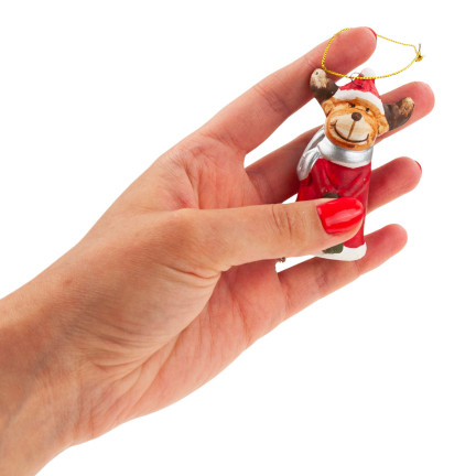 TG65964 KUGEL WEIHNACHTSKUGEL ANHÄNGER WEIHNACHTSMANN, SCHNEEMANN, ENGEL, RENTIER