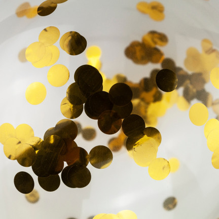 TG66226-1 GOLD KONFETTI LUFTBALLONS 100PCS TRANSPARENT GEBURTSTAG HOCHZEIT EMPFANG