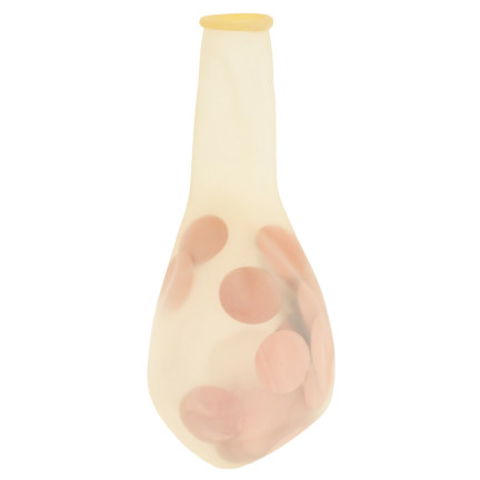 TG66226-2 KONFETTI BALLONS 100 TRANSPARENT KONFETTI ROSE ROSA GEBURTSTAG HOCHZEIT