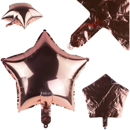 TG66234-3 FOLIENBALLON STERN ROSA GEBURTSTAG STERN FÜR HELIUM