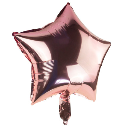 TG66234-3 FOLIENBALLON STERN ROSA GEBURTSTAG STERN FÜR HELIUM