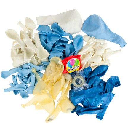 TG66238 GROSSE BALLONGIRLANDE LUFTBALLONS BLAU KONFETTI GEBURTSTAGSKIND SET