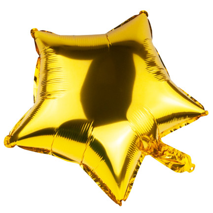 TG66234-2 FOLIE BALLON STERN GOLD GEBURTSTAG STERN FÜR HELIUM
