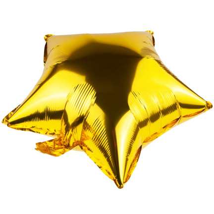 TG66234-2 FOLIE BALLON STERN GOLD GEBURTSTAG STERN FÜR HELIUM