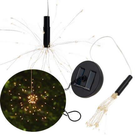 TG66764 SOLARGEBLÄSE LAMPE FEUERWERK GARTEN 90 LED SOLAR BAUM LEUCHTEN