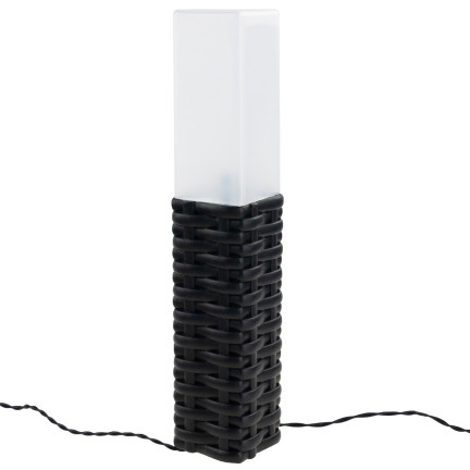TG66774 SOLAR GARTEN LAMPE RATTAN LED LEUCHTEN 4PCS POL ANGETRIEBENES SOLARPANEL