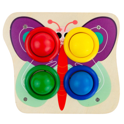 TG67016 Montessori-Steckspiel – Holzstecker + bunter Hammer