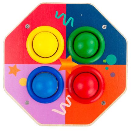 TG67016 Montessori-Steckspiel – Holzstecker + bunter Hammer