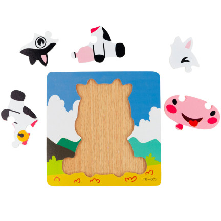 TG67017 Holzpuzzle, Lernpuzzle, Fudge-Puzzle, Bausteine