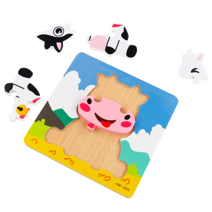 TG67017 Holzpuzzle, Lernpuzzle, Fudge-Puzzle, Bausteine