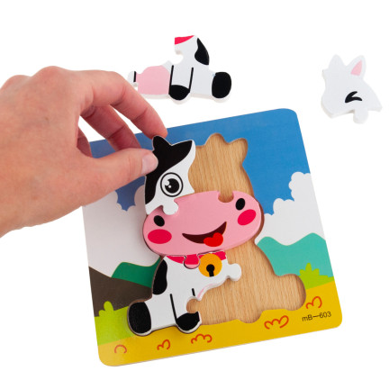 TG67017 Holzpuzzle, Lernpuzzle, Fudge-Puzzle, Bausteine