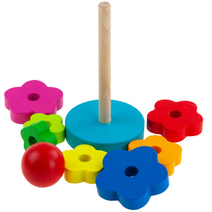 TG67026 Pyramide, Montessori-Sortierspiel, Turm, Holzklötze, Puzzle

