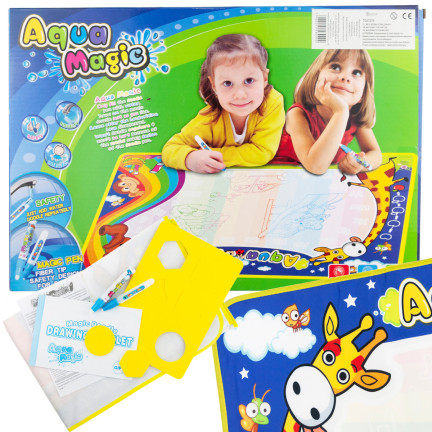 TG67278 Große Wassermalmatte zum Zeichnen und Malen mit Wasser – Mega-Set + Zubehör