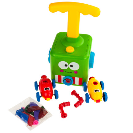 TG67285 Ballonwerfer-Set mit 2 aerodynamischen Spielzeugautos, Pumpe und Ballons