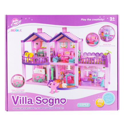 TG67311 Puppenhaus mit Zubehör, Terrasse, Ponys, Pony-Villa, Villa-Möbel