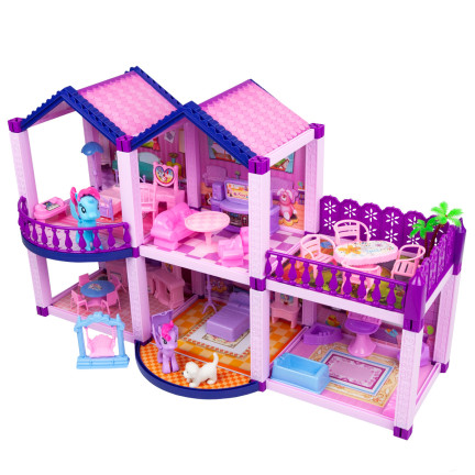 TG67311 Puppenhaus mit Zubehör, Terrasse, Ponys, Pony-Villa, Villa-Möbel