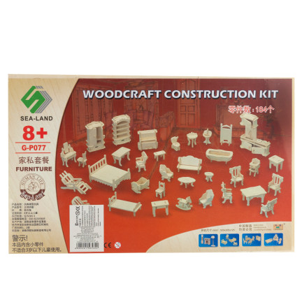 TG67315 Holzmöbel für Puppenhaus, 34-teiliges Set