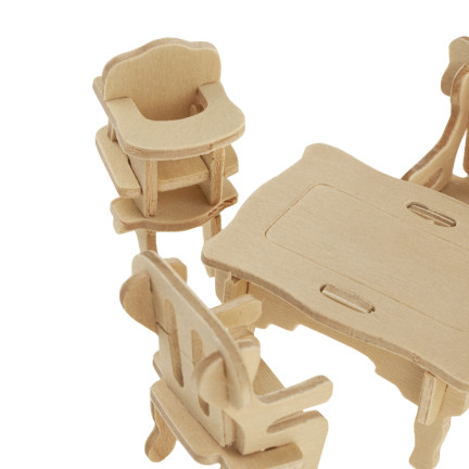 TG67315 Holzmöbel für Puppenhaus, 34-teiliges Set
