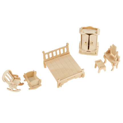 TG67315 Holzmöbel für Puppenhaus, 34-teiliges Set
