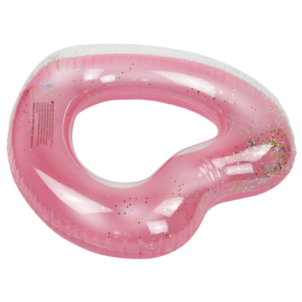 TG67359 AUFBLASBARES HERZRAD ROSA MIT SCHWIMMENDEN PAILLETTEN