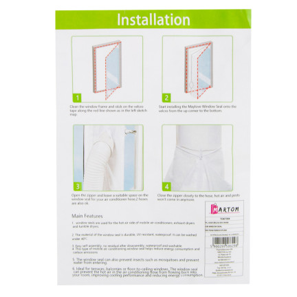 TG67384 FENSTERDICHTUNG FÜR KLIMAANLAGE 300CM WEISS
